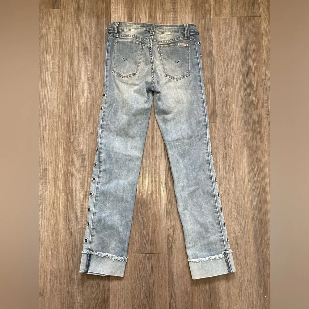 Hudson Kids Girls Studded Girlfriend Straight Fit Jeans Size 14”